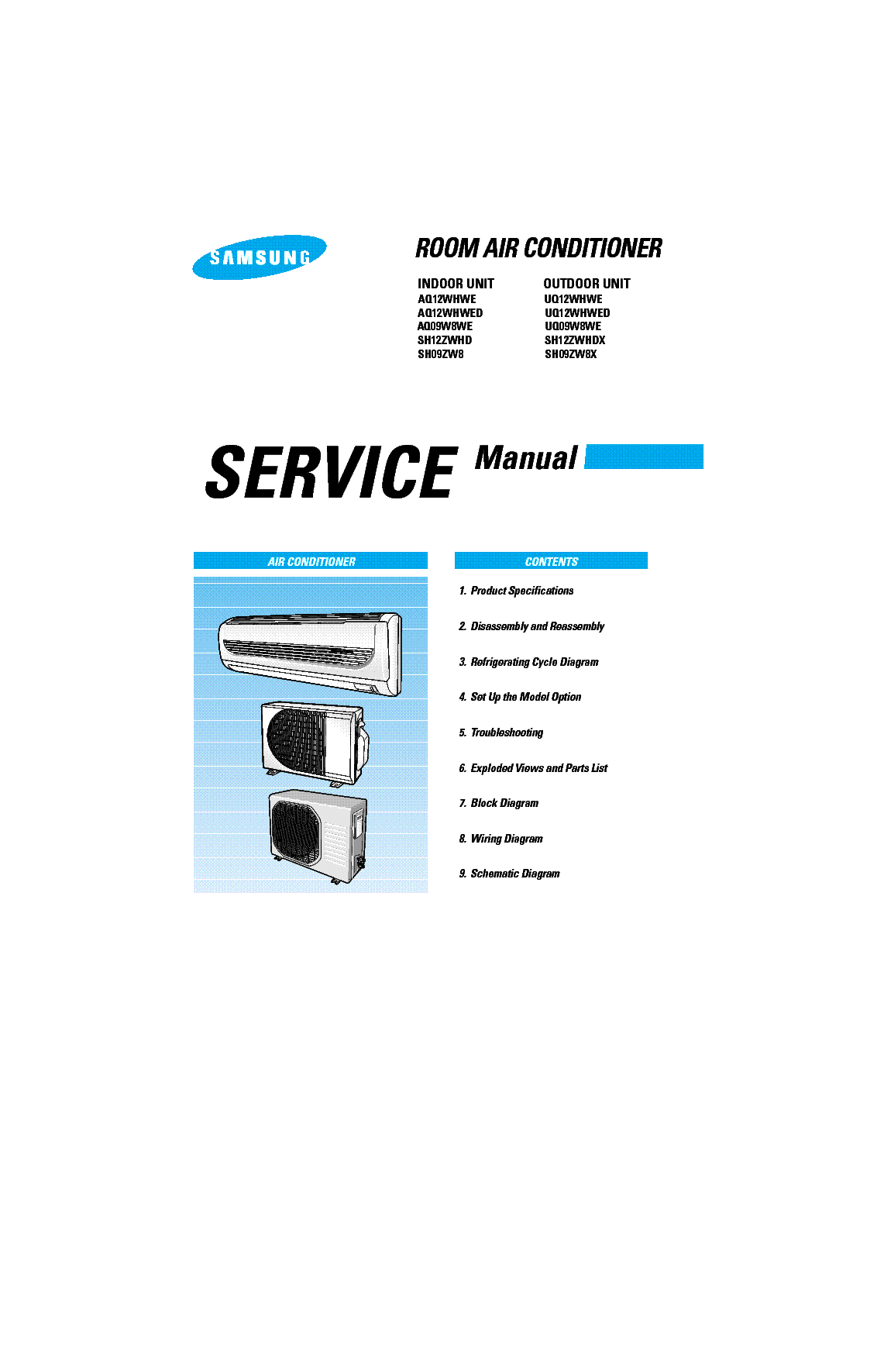 Samsung Sh12zwhd Service Manual