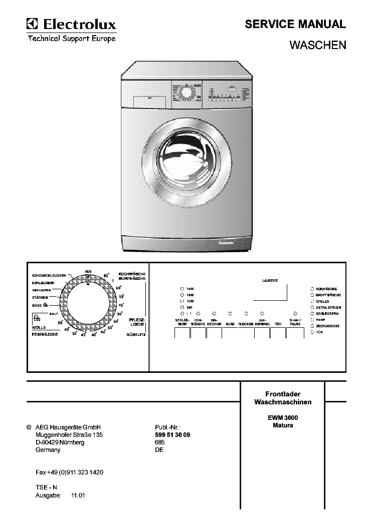 Washing Machine Matura Manual