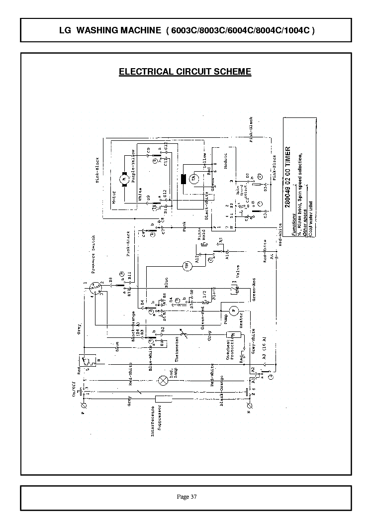 Lg Wd 6003c Wiring Diagram Service Manual Download