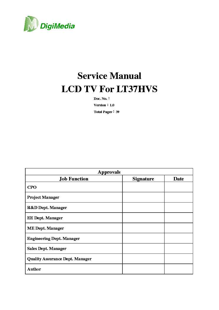 olevia tv service manual