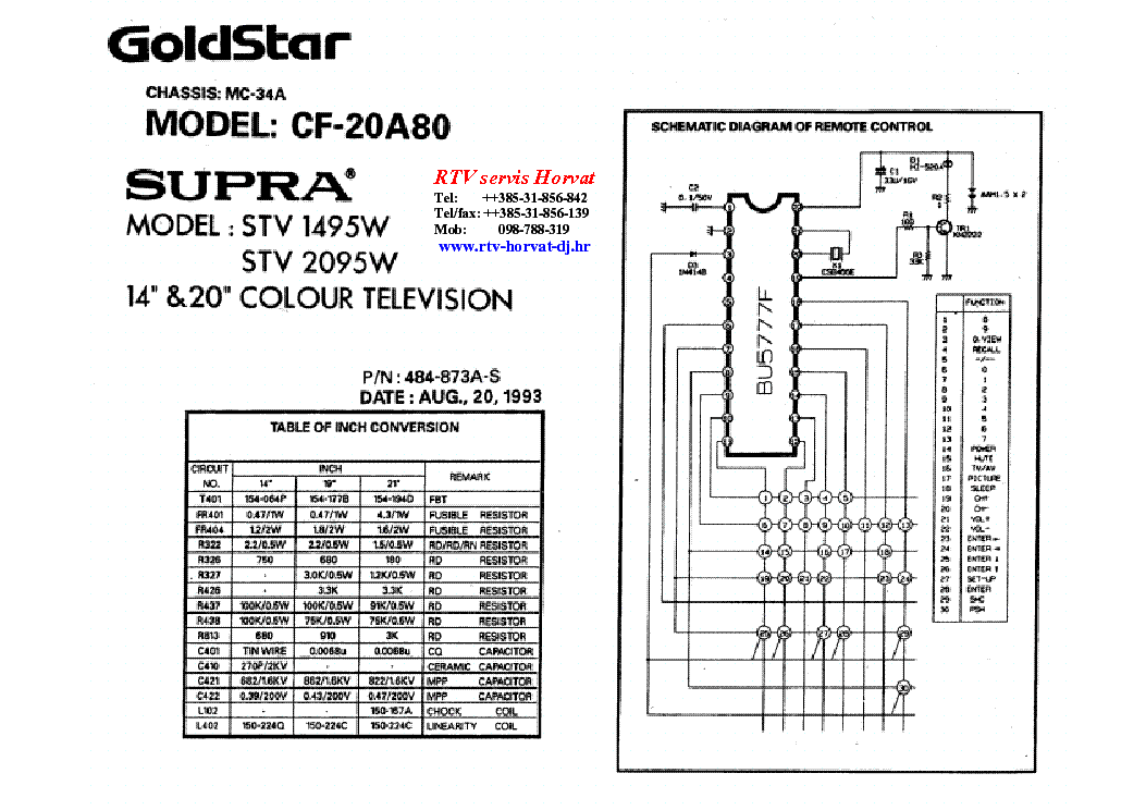 Goldstar Cf-20A80Y Инструкция По Применению
