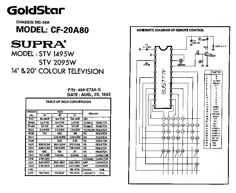 Goldstar cf-20a80y инструкция