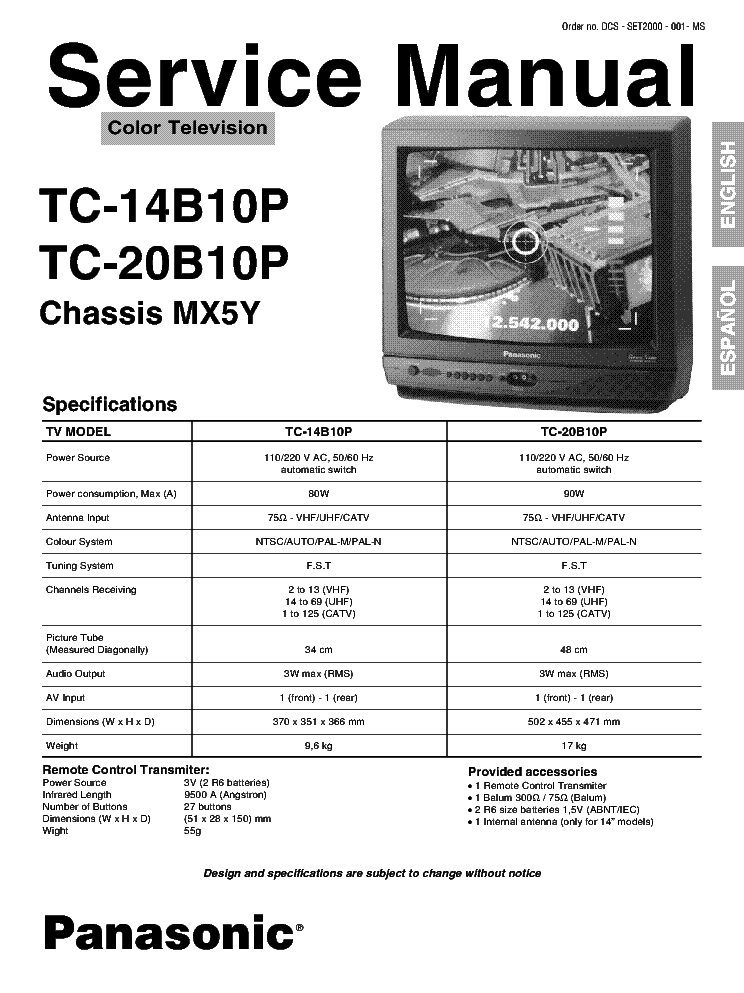  Panasonic Tc 14l10r2 -  11