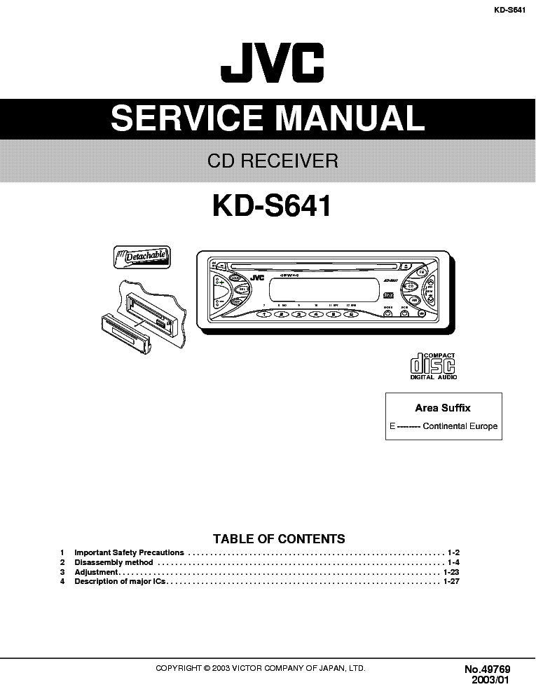 owners manual jvc kd-s580