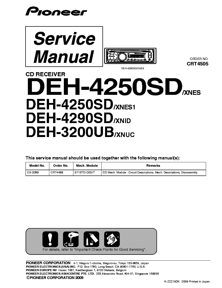 Pioneer deh-4250sd   