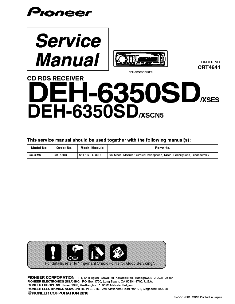 Pioneer deh-6350sd   