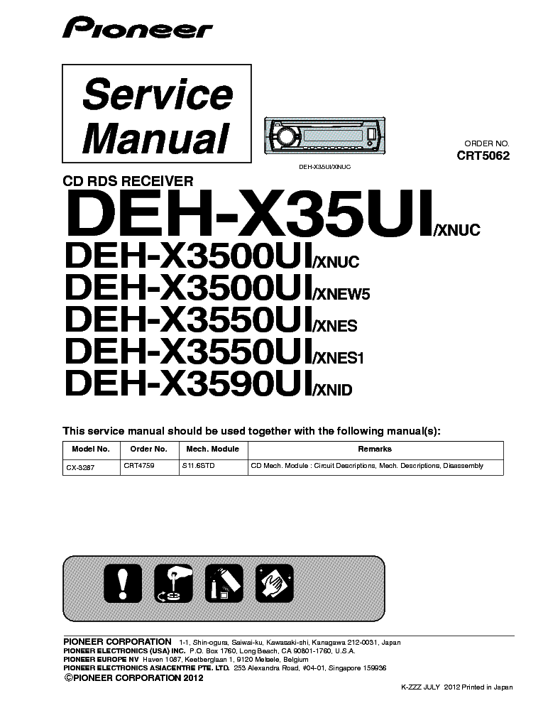 Pioneer deh-x3500ui 
