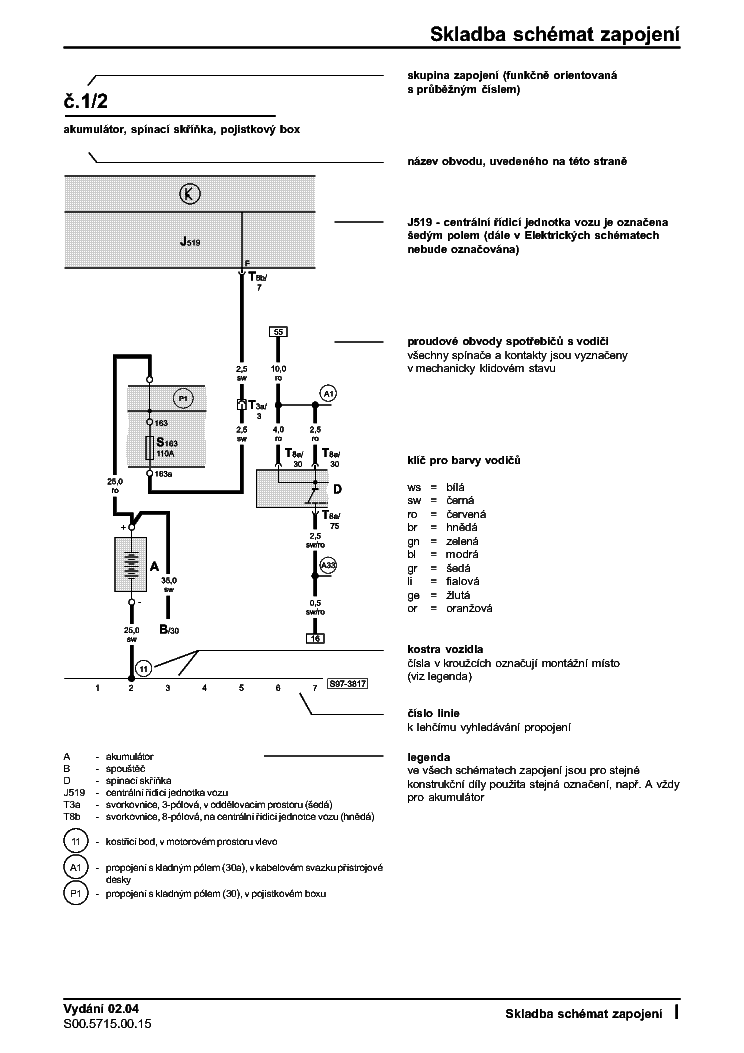 Skoda Octavia Ii Electric Wiring Diagram Service Manual