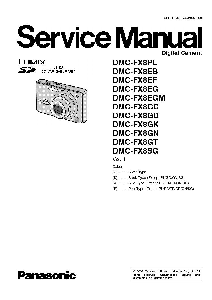 Инструкция к panasonic dmc fx8egm