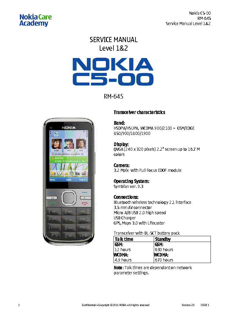 Инструкция по эксплуатации nokia c5