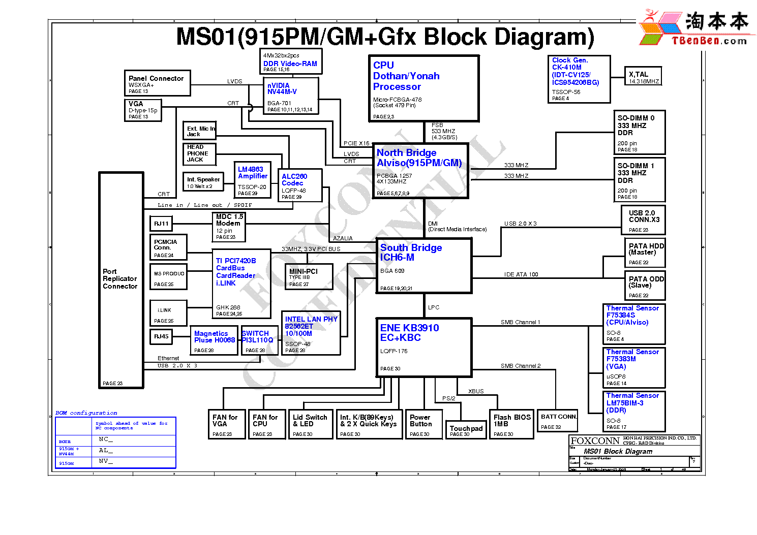 FOXCONN 672M01 REV 1.0 SCH Service Manual free download, schematics