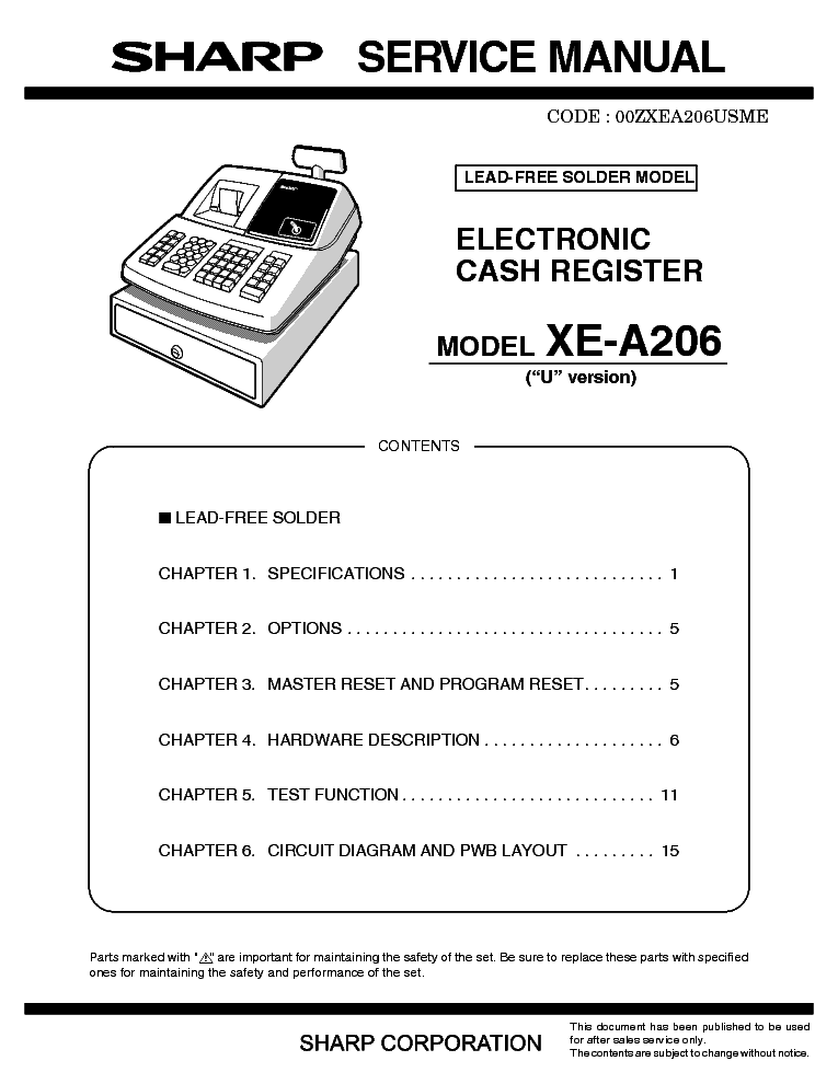 How To Program A Cash Register Sharp Xe-A203