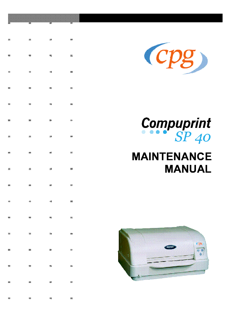 CPG COMPUPRINT SP 40 SERVICE MANUAL Service Manual download, schematics Sns-Brigh10