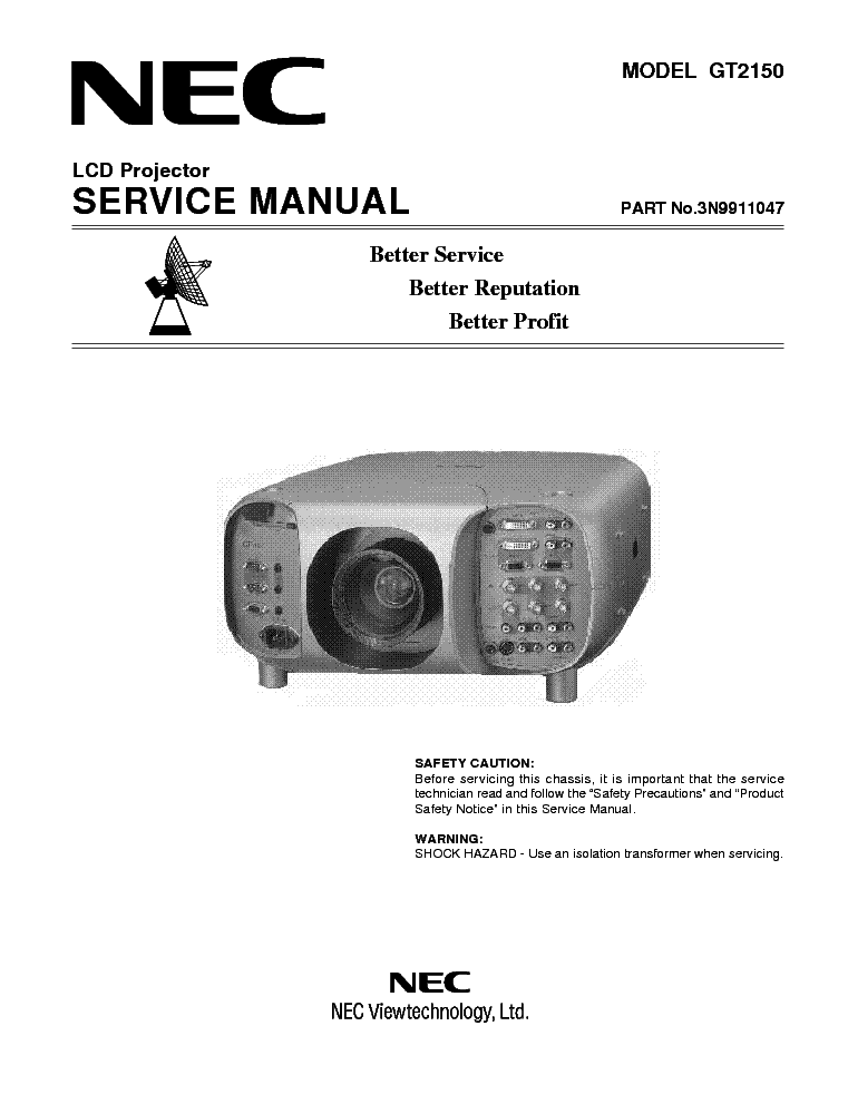 Nec Projector Manual Vt491