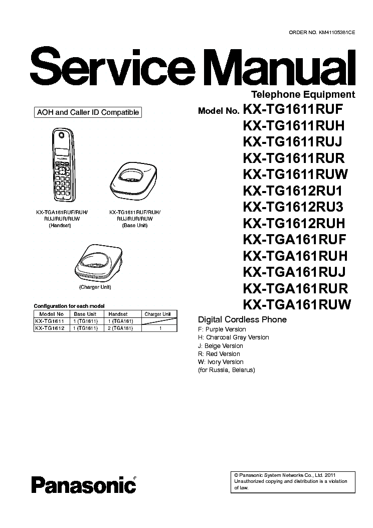 Panasonic kx tga110ua инструкция