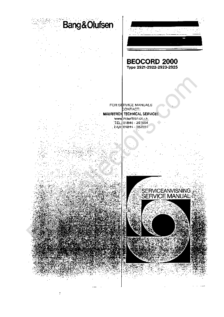 Beocenter 8500 Service Manual