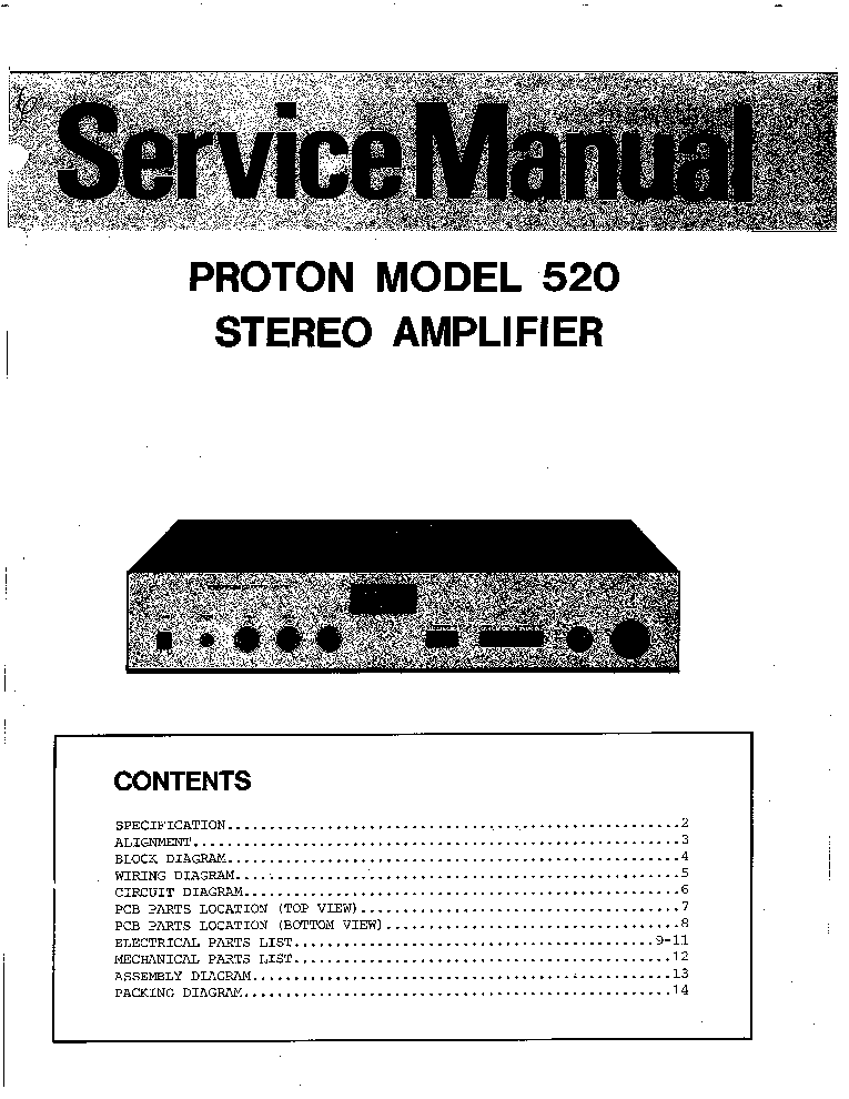 PROTON 520 Service Manual download, schematics, eeprom, repair info for