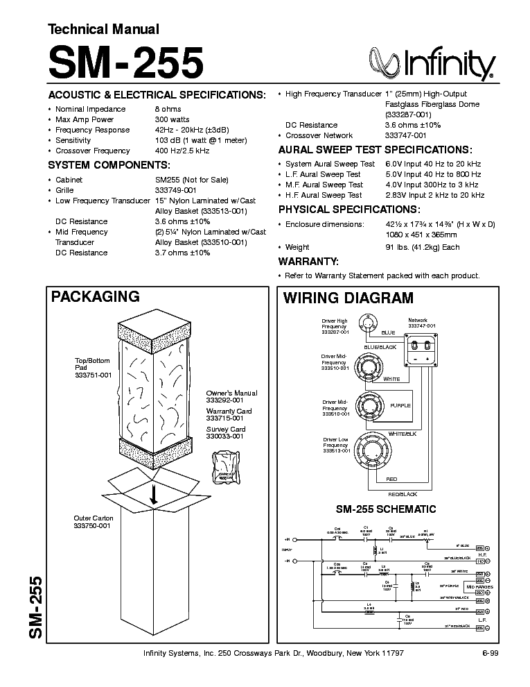 infinity speakers manual
