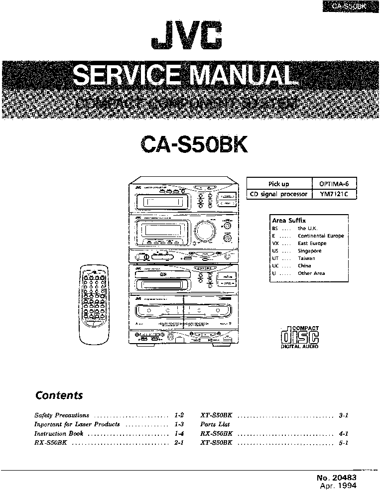 Jvc Ca S50bk Инструкция На Русском Языке img-1