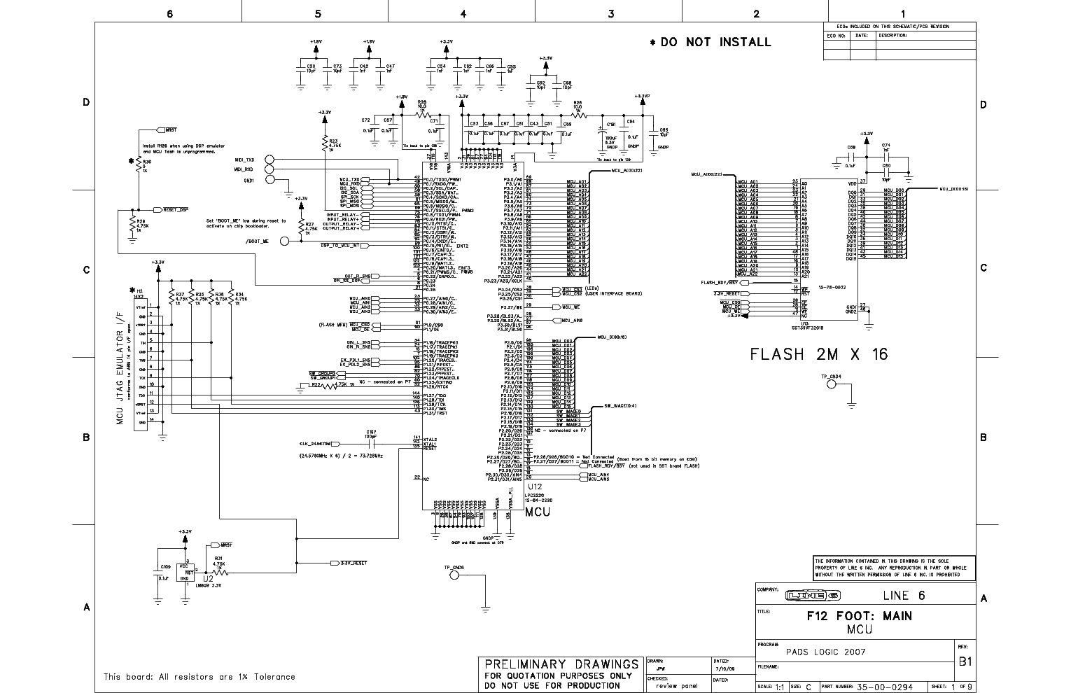 LINE6 M9 SCH Service Manual free download, schematics, eeprom, repair