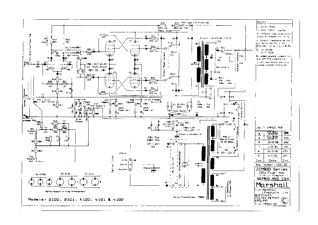 MARSHALL 2203 REISSUE SCH Service Manual free download, schematics