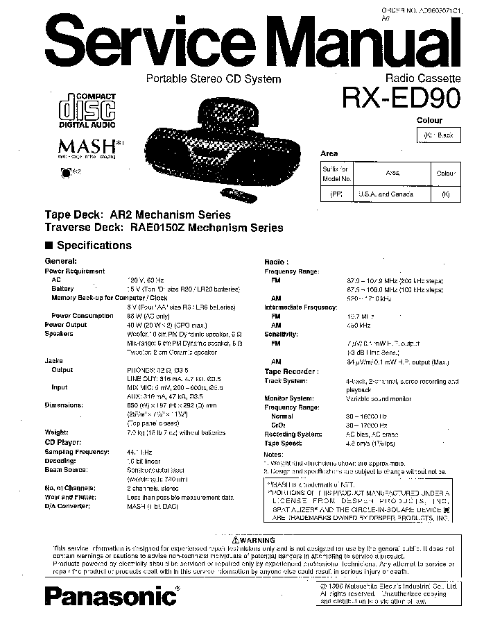 Panasonic rx ed90 инструкция