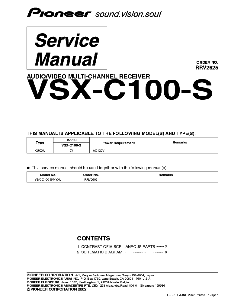 Ресивер Vsx C100 Инструкция