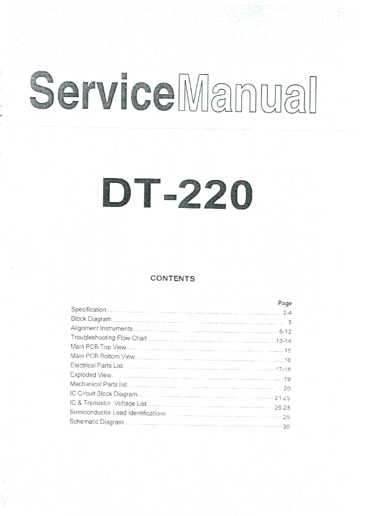 SANGEAN PR-D4 Service Manual download, schematics, eeprom, repair info