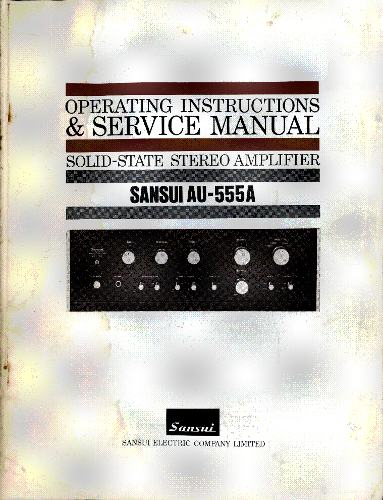 SANSUI AU-555A SM Service Manual download, schematics, eeprom, repair