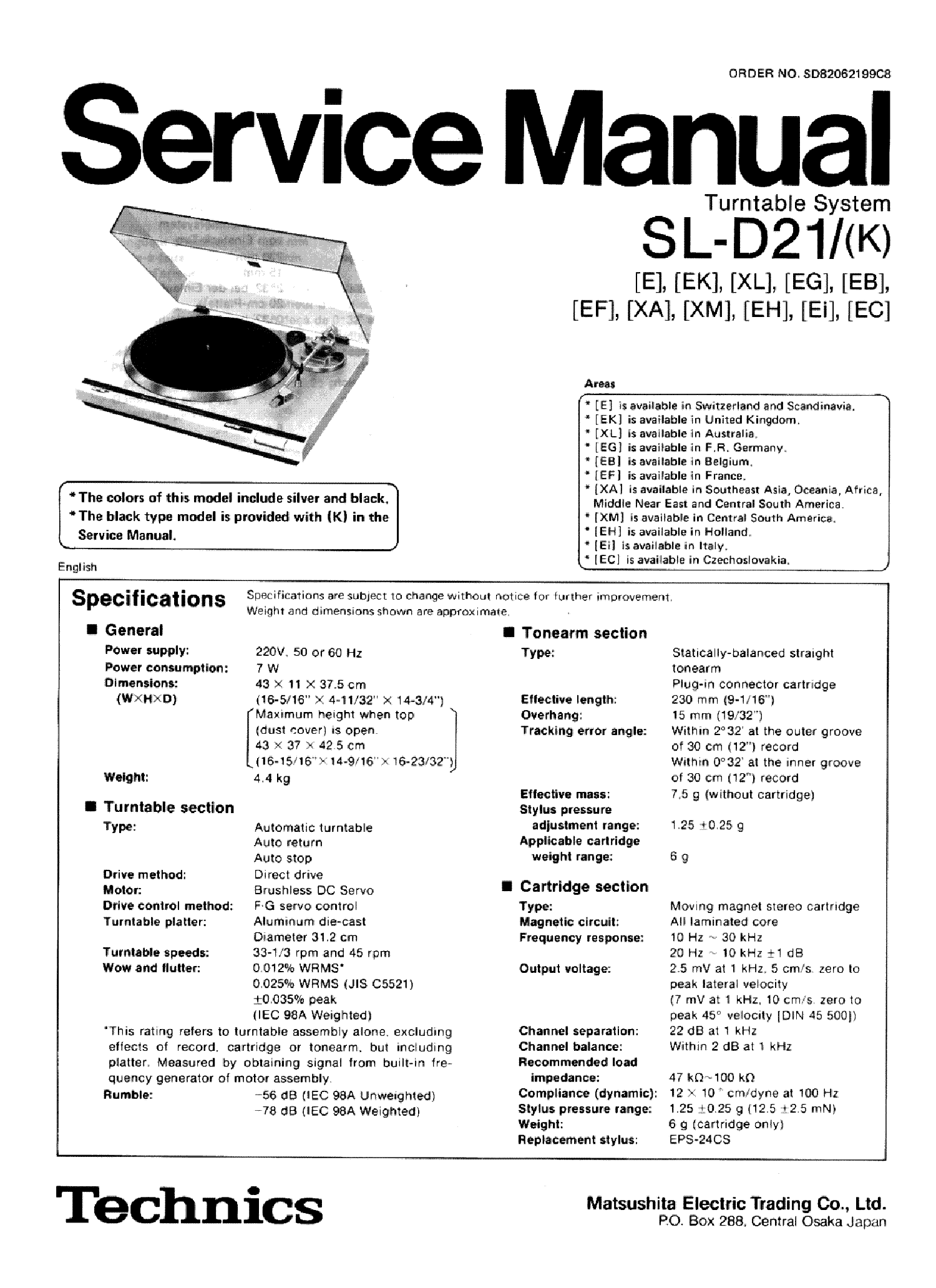 TECHNICS SU-CH7 SM Service Manual free download, schematics, eeprom