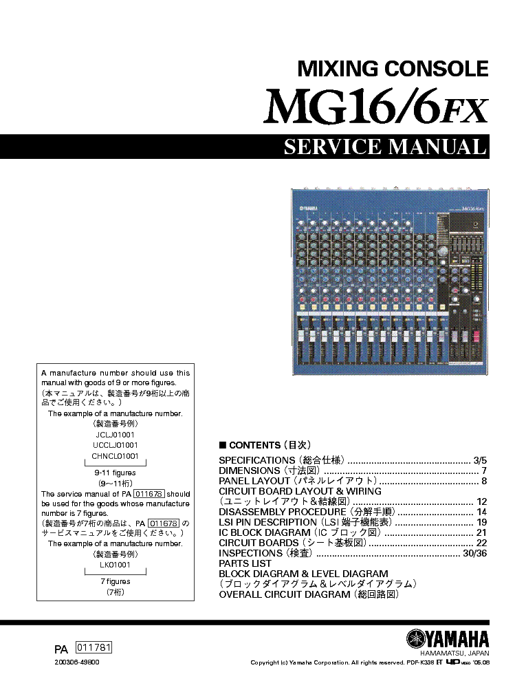 Yamaha mg16 6fx инструкция скачать