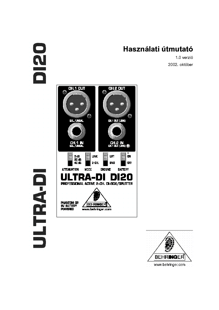 BEHRINGER XENYX 502 802 1002 1202 Service Manual free download