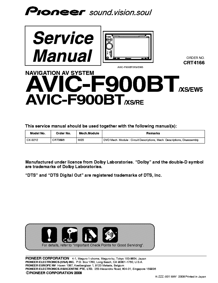 Pioneer Avic-f900bt  -  2