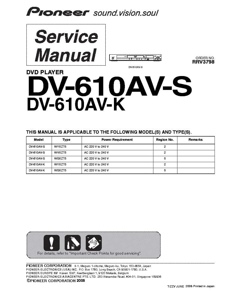 Pioneer Dv-610av  -  2