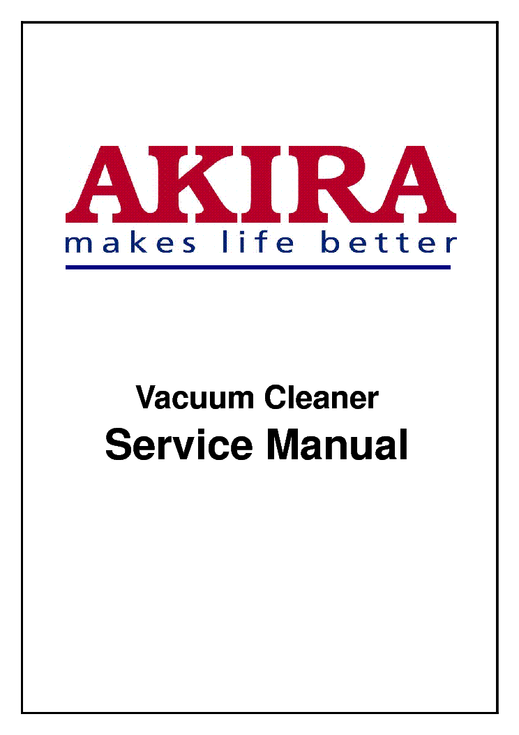 AKIRA VC-F1603 service manual