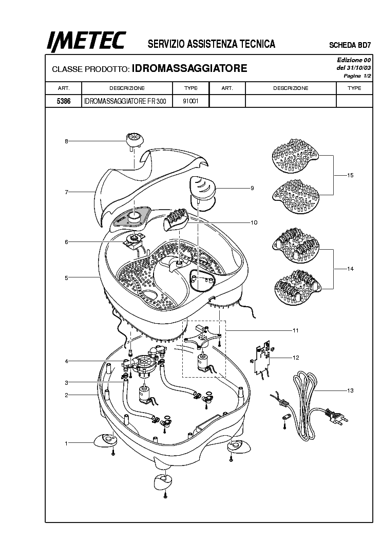 IMETEC IRON MAX COMPACT 1800 2200 EXPLODED VIEWS Service Manual