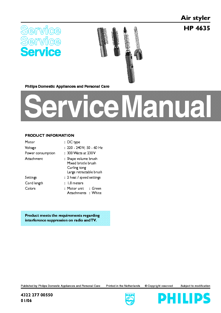 PHILIPS HP4635 service manual (1st page)