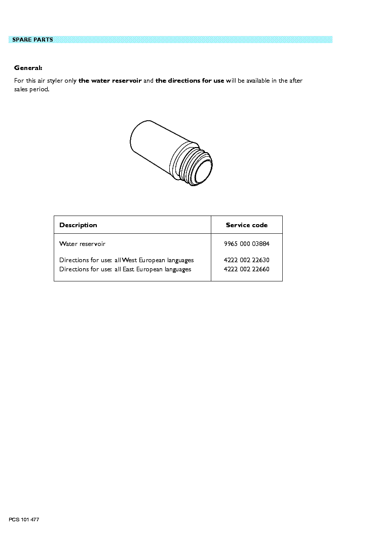 PHILIPS HP4641 service manual (2nd page)