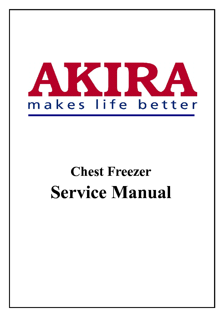 AKIRA CF-218R service manual