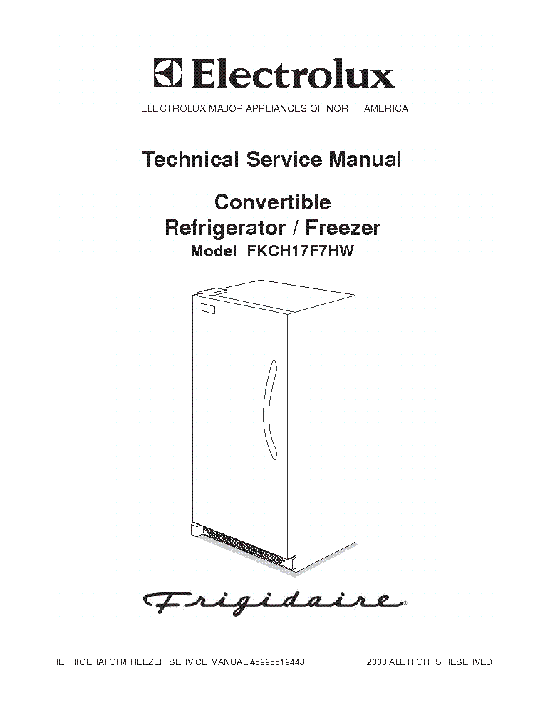 ELECTROLUX FKCH17F7HW service manual (1st page)