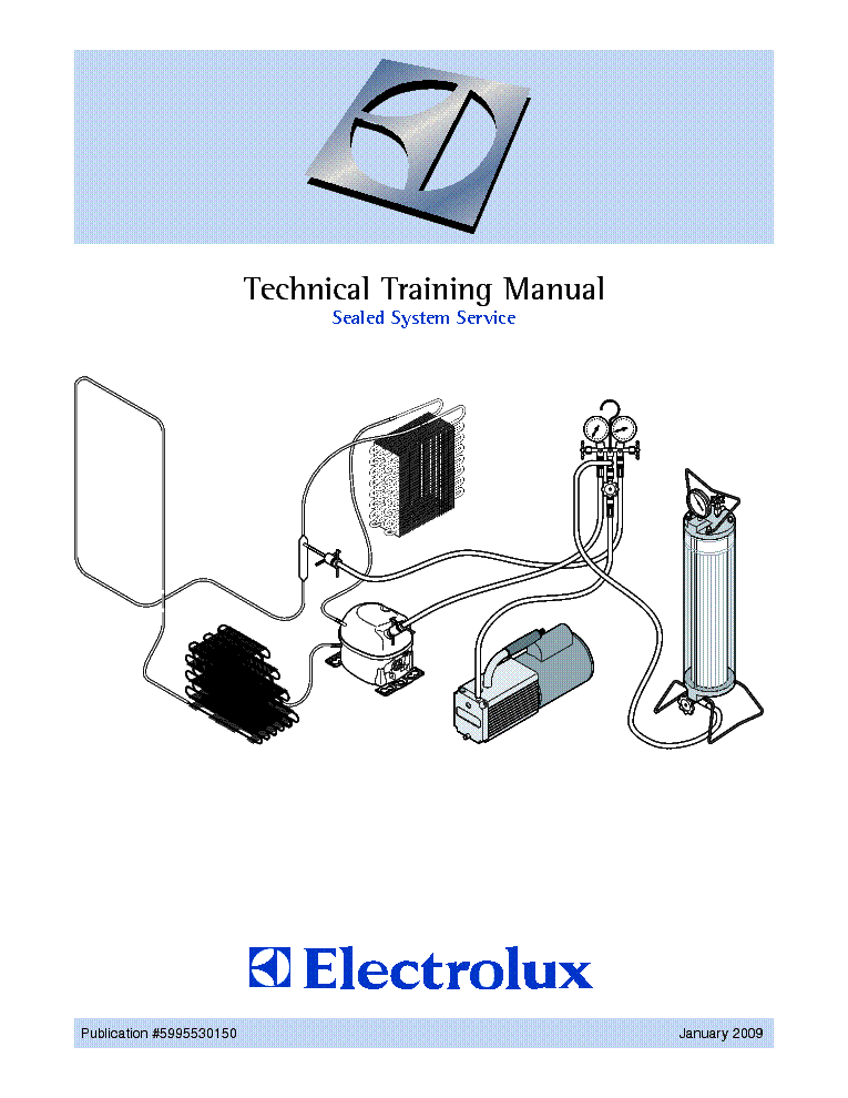 ELECTROLUX REFRIGERATOR SEALED SYSTEM 2009 service manual (1st page)