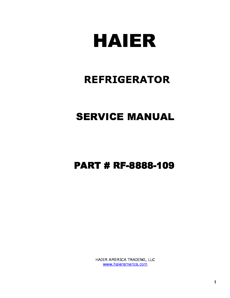 HAIER HBP08GNAWW Service Manual download, schematics, eeprom, repair