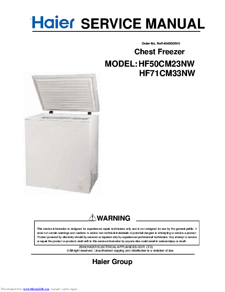 Haier Chest Freezer Manual