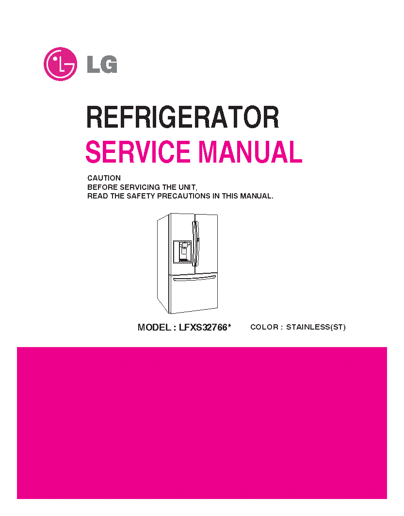 LG LFXS32766X service manual (1st page)