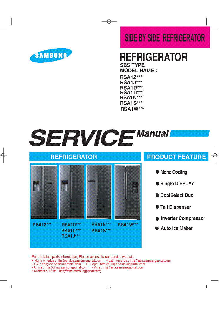 SAMSUNG RSA1Z-J-D-U-N-S-WXXX service manual (1st page)