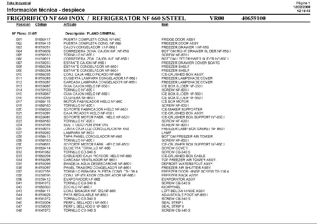 TEKA NF-660 Service Manual download, schematics, eeprom, repair info ...