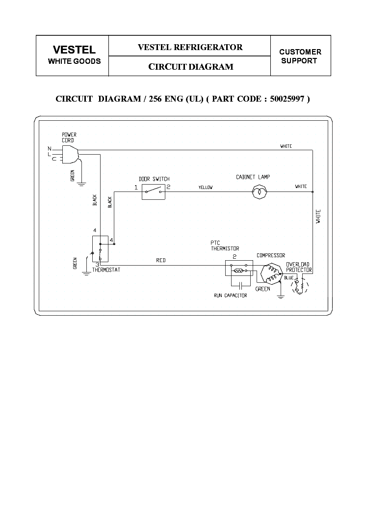 Холодильник vestel схема электрическая