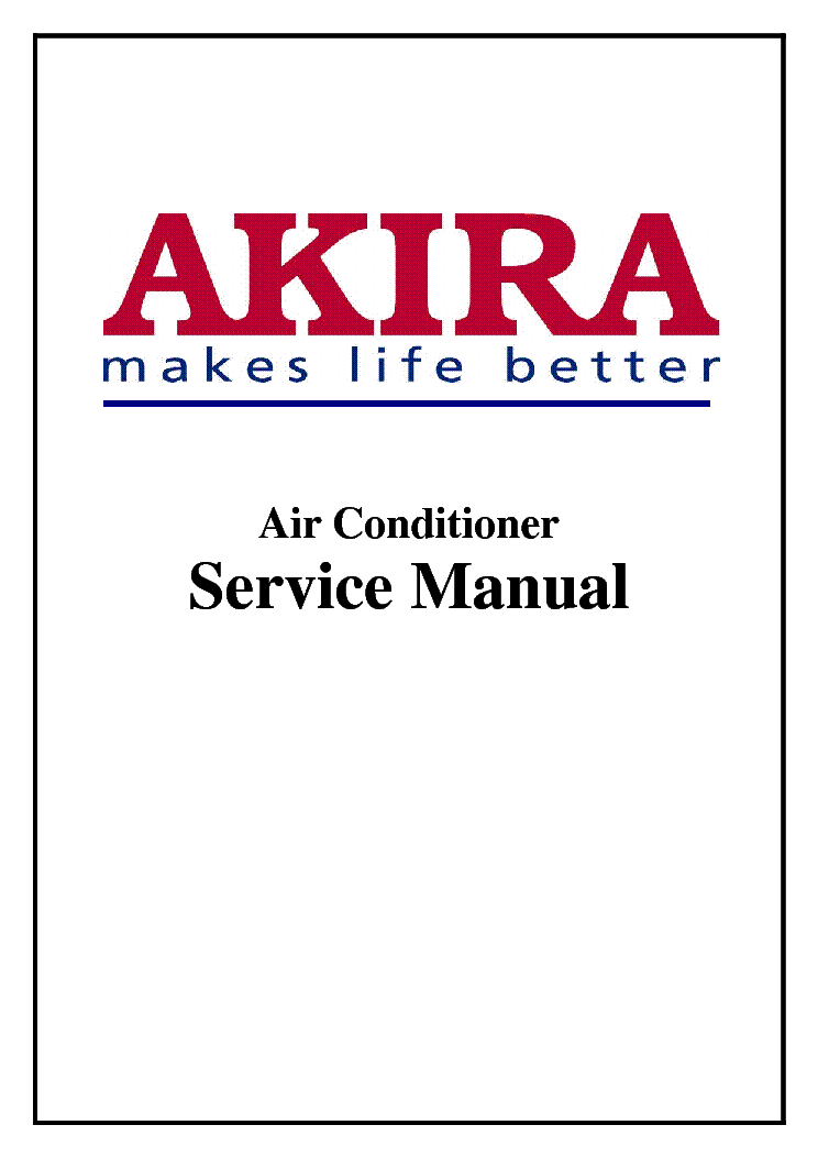 AKIRA AC-S10HGA service manual (1st page)