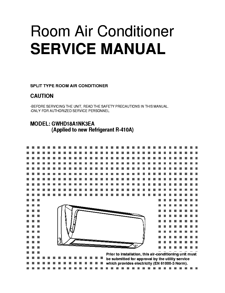 DELONGHI GWHD18A1NK3EA SM service manual (1st page)