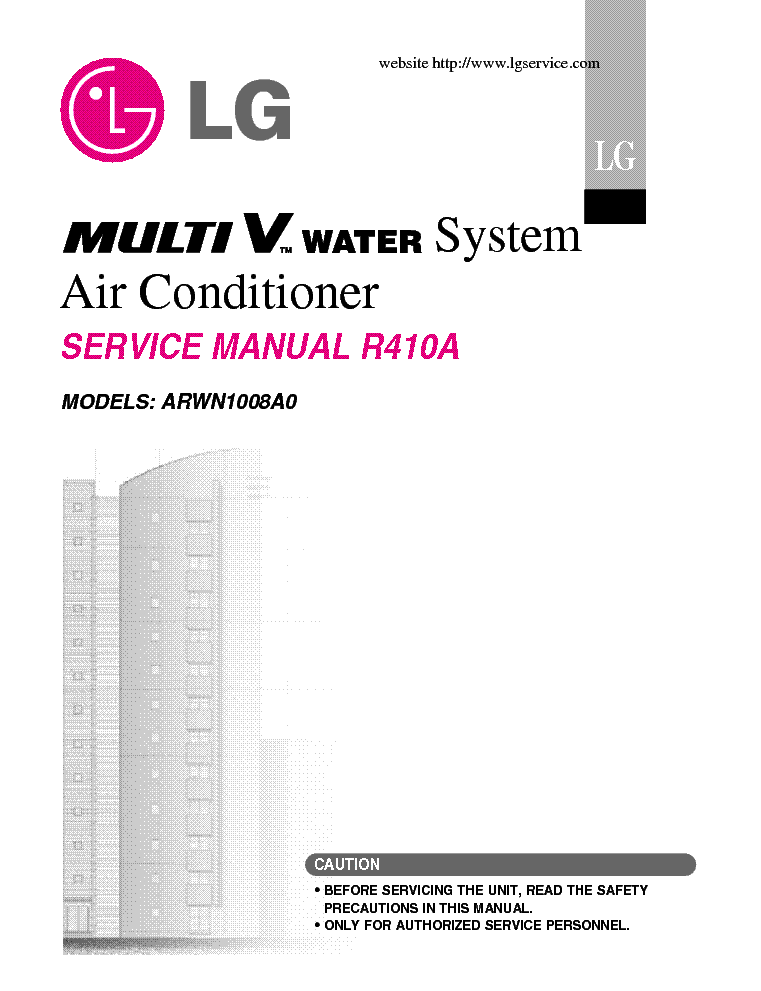 LG ARWN1008A0 service manual